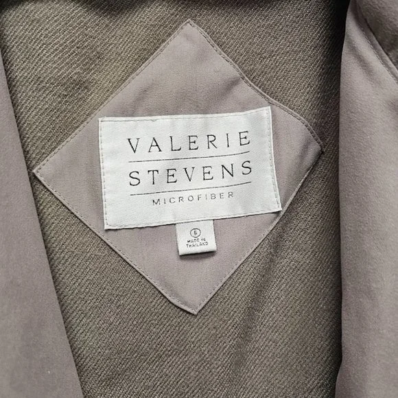 Valerie Stevens Women's Microfiber Tan Lined Trench Coat Size 6 - Picture 2 of 10